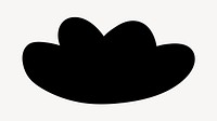 Abstract black cloud shape vector