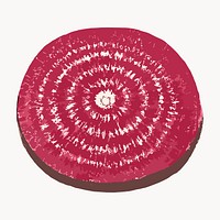 Vibrant abstract beetroot slice vector. Remixed by rawpixel.