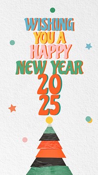 Colorful festive New Year greeting card