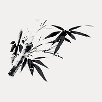 Bamboo tree, vintage botanical illustration by Sesshū Tōyō, vintage vector element. Remixed by rawpixel.