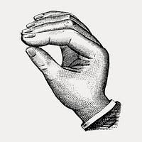 Vintage hand, gesture illustration by Eagle Pencil Co, vector element. Remixed by rawpixel.