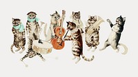 Cats music band vector. Remixed by rawpixel.