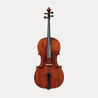 Violoncello musical instrument by Jean Baptiste Vuillaume, vintage vector element. Remixed by rawpixel.