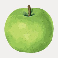 Vibrant green apple illustration vector. Remixed by rawpixel.