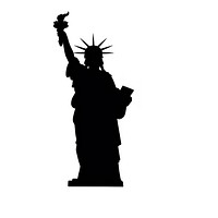 Silhouette Statue of liberty statue landmark icon.