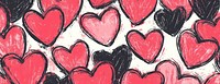 Illustration background pattern hearts.