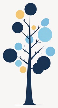 Tree illustration minimalist design vector