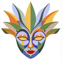 Mardi Gras carnival mask art colors geometric.