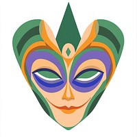 Mardi Gras carnival mask art theatrical geometric.