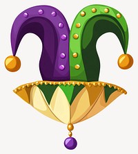 Mardi Gras hat illustration accessories decoration vector