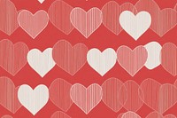 Seamless geometric pattern heart illustration background.