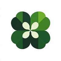 Four leaf Lucky clover green geometric abstract.