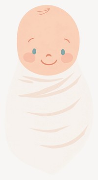 Baby girl art illustration face vector