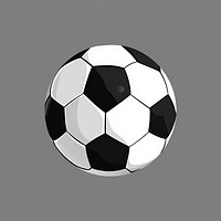 Black and white football illustration soccer sports.