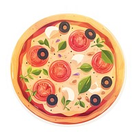 Pizza illustration food vegetarian.