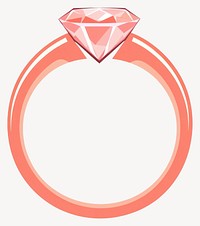 Diamond ring illustration gemstone jewelry vector