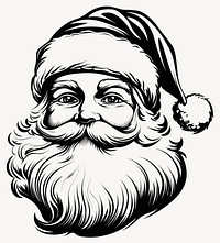 Santa illustration drawing black vector