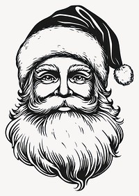 Santa illustration vintage black vector