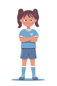 Girl football player illustration cartoon face.