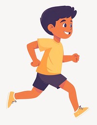 Boy running face energetic outdoors vector