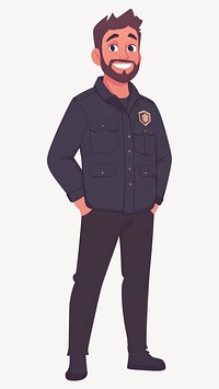 Policeman illustration cartoon officer vector