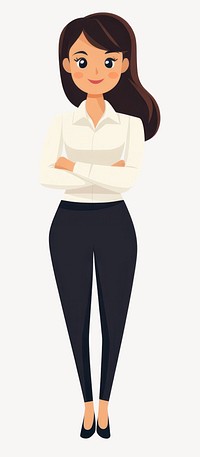 Business woman illustration character standing vector