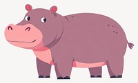 Hippo illustration animal art vector