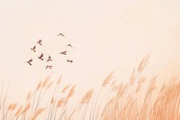 Simple background nature grass birds.