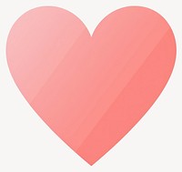 Pink heart icon illustration minimal valentine's vector