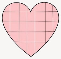 Pink heart icon pattern grid grid pattern vector