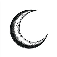 Moon illustration crescent vintage.