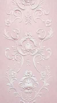 Rococo floral pattern decorative wallpaper embossed.