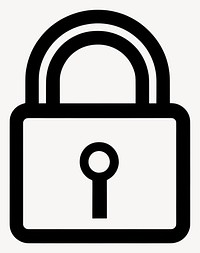 Lock sign icon illustration security padlock vector