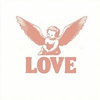 Illustration cupid face love.