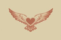 Wings illustration symbol love.