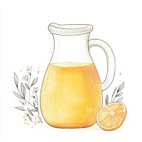 Illustration beverage drawing orange.