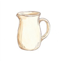 Milk in a jug illustration vintage hand-drawn.