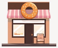 Donut illustration sweets window vector