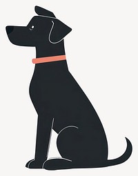 Dog illustration minimalist simple vector