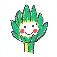 Artichoke drawing illustration children's.