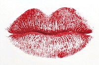 Kiss mark cosmetics lipstick print.