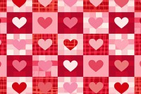 Red and pink heart pattern background valentine geometric vector