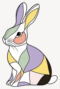 Easter rabbit illustration animal style vector