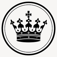 King crown illustration elegant emblem vector