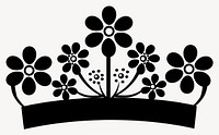 Flower crown illustration silhouette flower vector