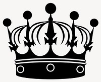 Pointed crown illustration silhouette elegant vector