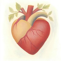 Heart illustration painting artistic.