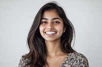 Young asian indian woman portrait smiling.