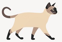 Siamese cat siamese illustration minimalist vector