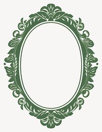 Vintage oval style illustration decorative vector